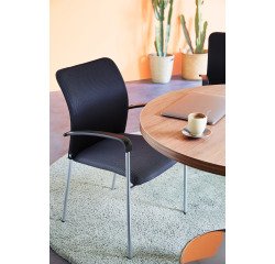 Sedia ospite in tessuto Siracusa Bruneau