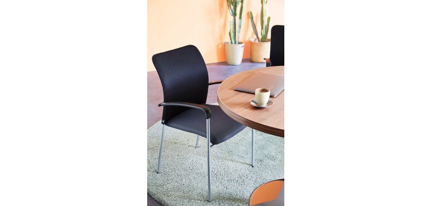 Sedia ospite in tessuto Siracusa Bruneau