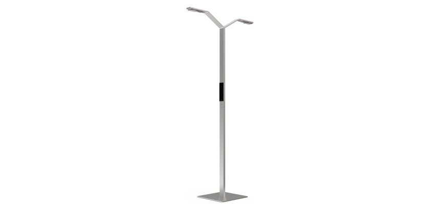 Lampada LUCTRA Floor Twin Linear 9237 bianco