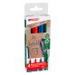 Rotulador permanente recargable Edding E 2000C punta biselada 1,5 mm - Paquete de 5 colores surtidos