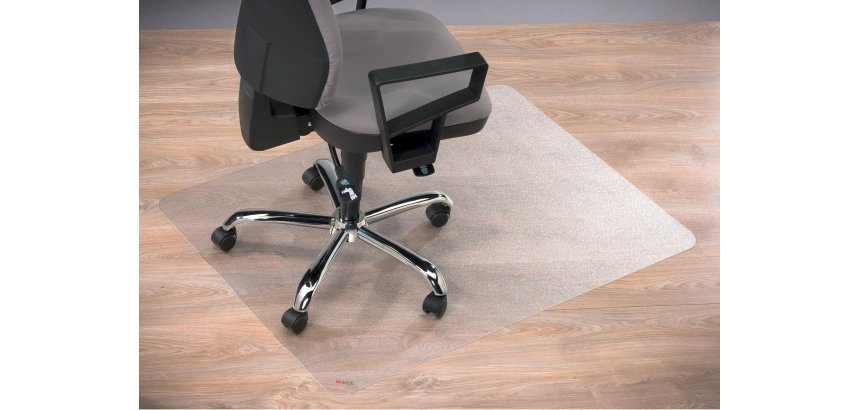 Plaque protège-sol PET pour sol dur 92 x L 122 cm