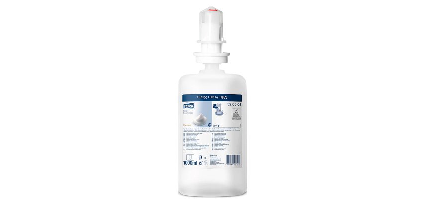Savon mousse Tork Premium doux, pour distributeurs S4 - Cartouche de 1 L