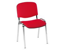 Chaise CONFÉRENCE CLASSIQUE - pieds chromé rouge