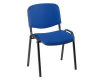 Chaise de conférence éco bleu - pieds noir