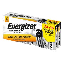 Energizer AA Alkaline Batteries Power LR6 1.5V Pack of 16