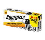 Batterie alcaline Energizer LR6 AA 16 unità