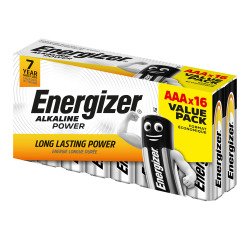 Energizer AAA Alkaline Batteries Power LR03 1.5V Pack of 16