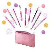 En_cf9 set bic pink e purple trousse rosa