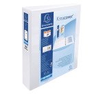Exacompta Presentation Ring Binder with 3 Personalisation Pockets Polypropylene A4 4 ring 50 mm White