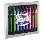 Penna gel a scatto BIC Intensity Gel Quick Dry, 0,7mm, astuccio in metallo 10 colori assortiti