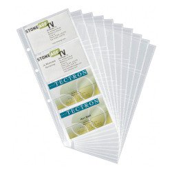 Replacement sleeves for Durable transparent business card holder 80 cards 11 x 0.3 x 24.6 cm 10 units of 8 sheets.