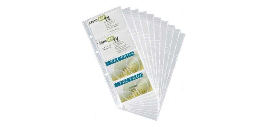 Buste ricambio per portabiglietti da visita Durable Trasparente 80 Biglietti 11 x 0,3 x 24,6 cm 10 unità da 8 fogli