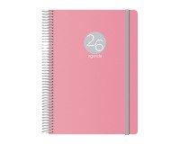 Agenda Memphis día página 15 x 21 cm Rosa