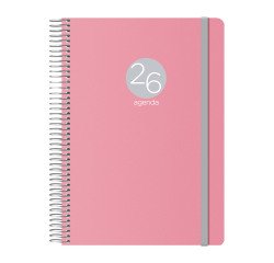 Agenda Memphis día página 15 x 21 cm Rosa