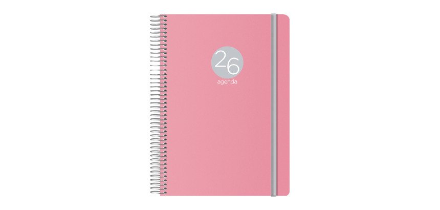 Agenda Memphis día página 15 x 21 cm Rosa