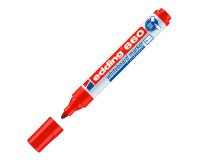 Marcatore per lavagne bianche edding 660 punta tonda rosso