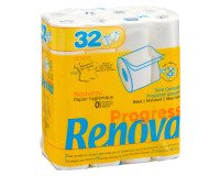 Papel higiénico de doble capa Renova Progress - 32 rollos de 140 hojas.