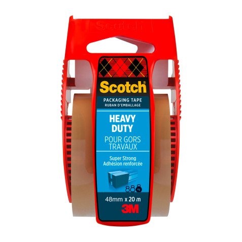 Ruban adhésif d'emballage Scotch, Polypropylène brun, extra-résistant, 48 mm x 20 m