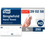 Essuie-mains pliage enchevêtré Tork H3 Advanced - Colis de 1250