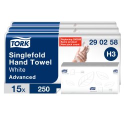 Essuie-mains pliage enchevêtré Tork H3 Advanced - Colis de 1250