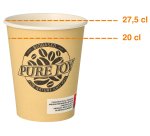 Gobelet en carton PureJoy beige - 20 cl - Lot de 100