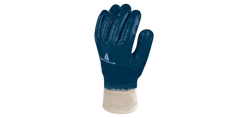 Gants pour travaux lourds en milieu huileux et graisseux Delta Plus NI155, taille 10 - La paire