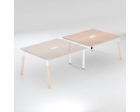 Extensión para mesa de reunión modulable Ecla An 140 x Fon 126 cm patas metal y madera