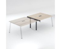 Extensión de mesa de reunión modular Ecla  An 140 x Fon 126 cm patas metal