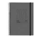Agenda día página Recycled 155 x 213 Negro Miquelrius