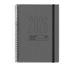 Agenda semana vista catalán Recycled 155 x 213 Negro Miquelrius