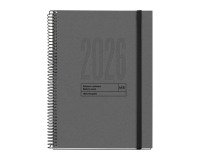 Agenda semana vista catalán Recycled 155 x 213 Negro Miquelrius