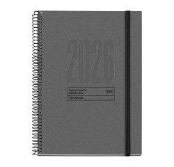 Agenda semana vista Recycled 155 x 213 Negro Miquelrius