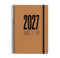 Agenda semana vista Recycled 155 x 213 Marrón Miquelrius