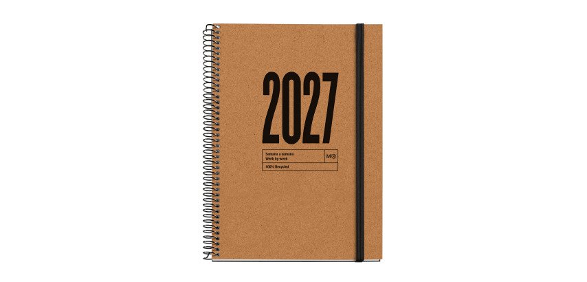 Agenda semana vista Recycled 155 x 213 Marrón Miquelrius