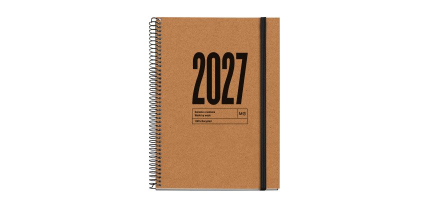 Agenda semana vista Recycled 155 x 213 Marrón Miquelrius