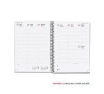Agenda semana vista Recycled 155 x 213 Negro Miquelrius