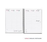 Agenda espiral City Plus semana vista vertical Catalán 155 x 213 mm  Polipropileno negro Miquelrius