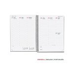 Agenda espiral City Plus semana vista Vertical 155 x 213 mm Polipropileno negro Miquelrius