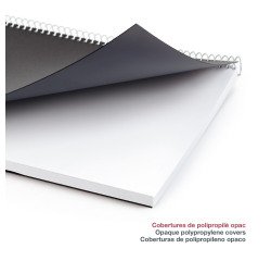 Agenda espiral City semana vista horizontal Catalán  117 x 182 mm Polipropileno negro Miquelrius