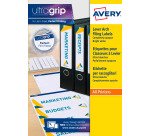 Etiqueta adhesiva para archivador 61 x 192 mm Avery L4761-25 - Paquete de 25 hojas
