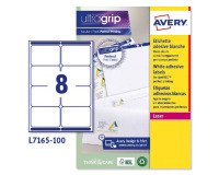 Etiquetas de envío blancas láser ultra opacas 99,1x67,7 mm Avery L7165 - Caja de 100 hojas