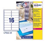 Etiquetas transparentes láser 99,1x33,9 mm Avery L7562