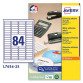 Etiqueta de dirección láser blanca de 46 x 11,1 mm Avery L7656 - Caja de 25 hojas