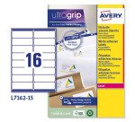 Etiquetas para sobres blancas 99,1 x  33,9 mm Avery  L7162 - Paquete de 15
