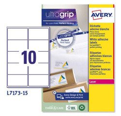 Etiquetas para paquetes blancas 99,1 x 57mm Avery  L7173 - Paquete de 15