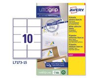 Etiquetas para paquetes blancas 99,1 x 57mm Avery  L7173 - Paquete de 15