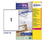 Etiquetas para paquetes blancas 199,6 x 289,1 mm Avery  L7167 - Paquete de 15
