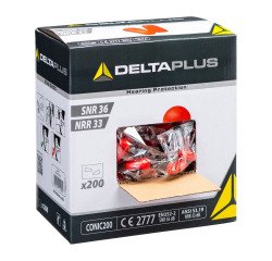 Tapones auditivos Delta Plus CONIC200 - Caja dispensadora de 200 pares