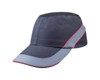 Gorra antigolpes con bisera 5 cm Delta Plus Air Coltan Negro/rojo
