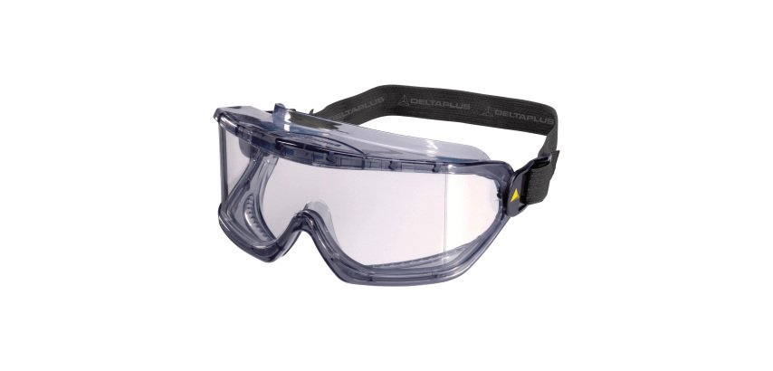 Lunettes-masque de protection à ventilation indirecte avec bandeau Delta Plus Galeras Clear